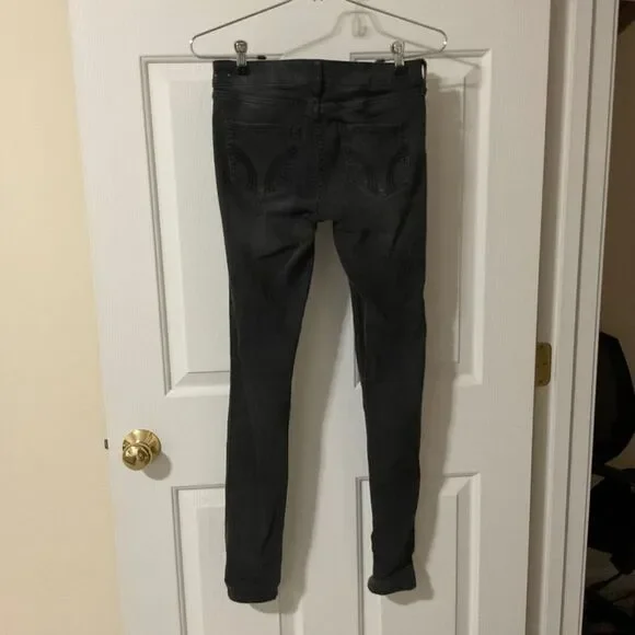 Hollister black super skinny jeans, low rise three button size 1/w 25 - Picture 7 of 8